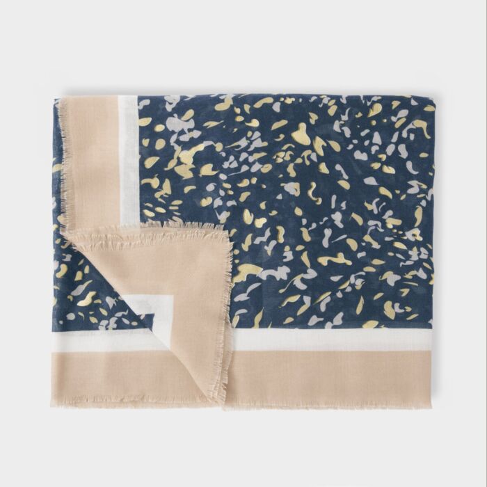 Katie Loxton Printed Foil Scarf - Terrazzo Print